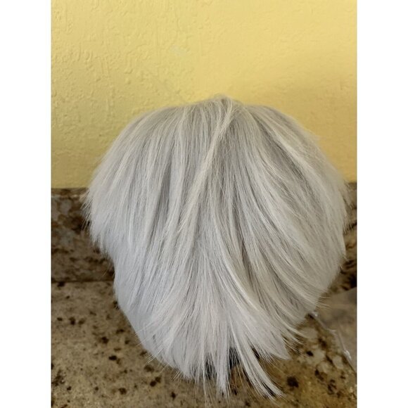 Halloween Cosplay Short Hair Wig white/gray Costume Fashion Anime New Layered - Picture 6 of 8